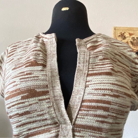 vtg Deep V Plunge Knit Top - Picture 2 of 8